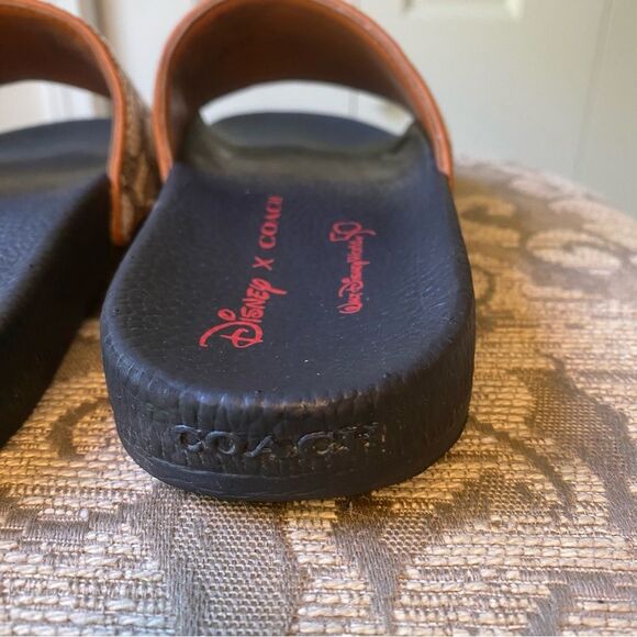 Walt Disney World 50th Coach Slide Signature Textile Jacquard Mickey Mouse SZ 7 - Picture 7 of 9